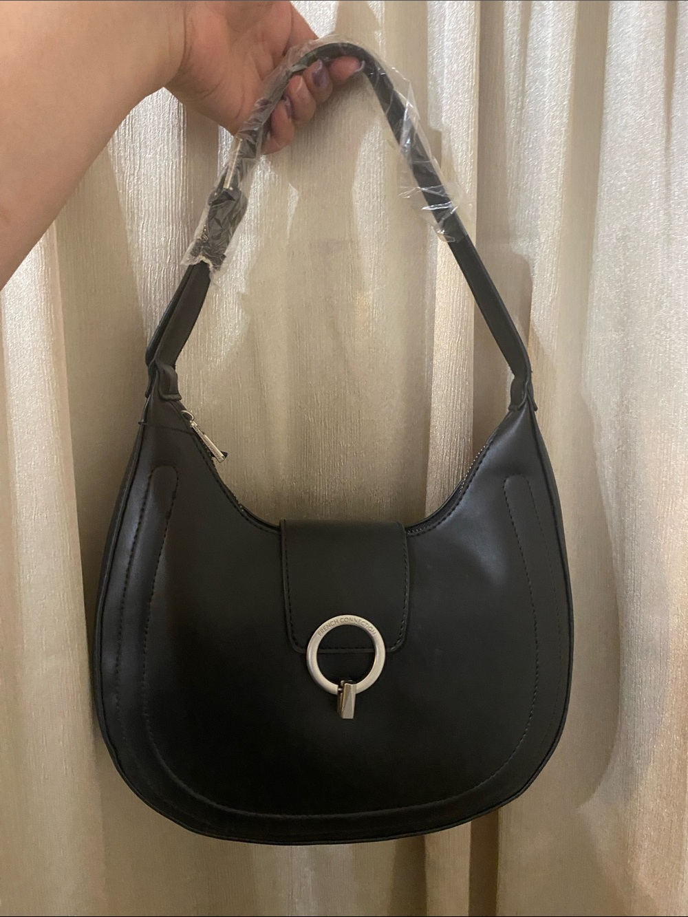 Charm Smooth Ring Closure Hobo Bag French Connection
